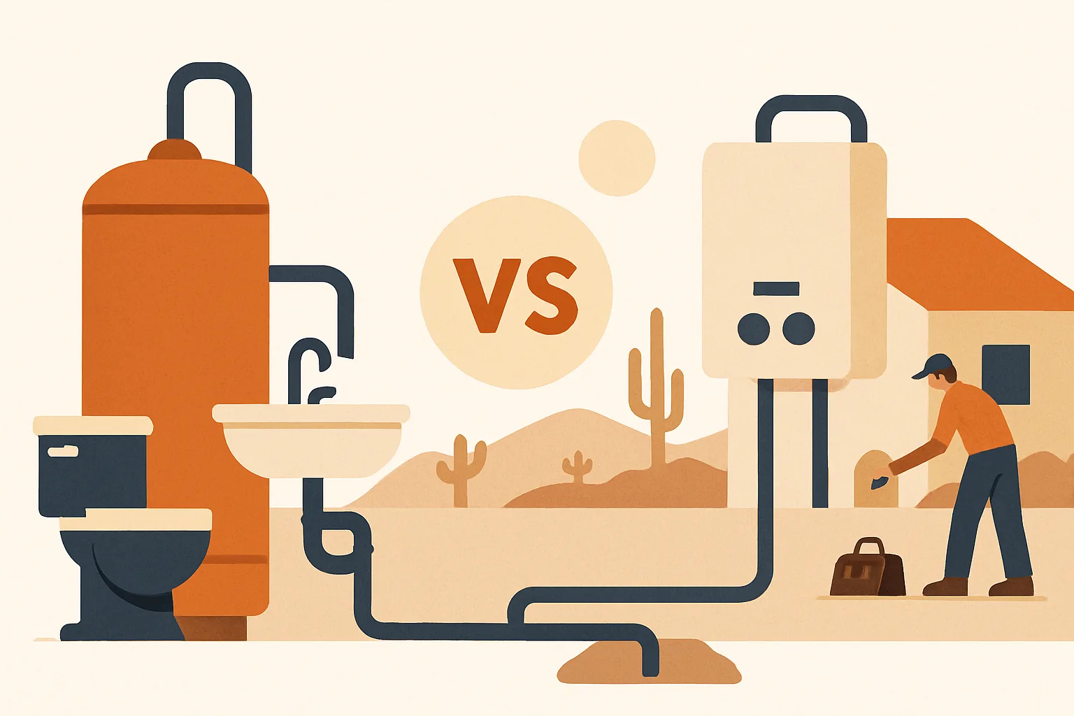 Tank vs tankless water heater in Las Vegas: when to choose each