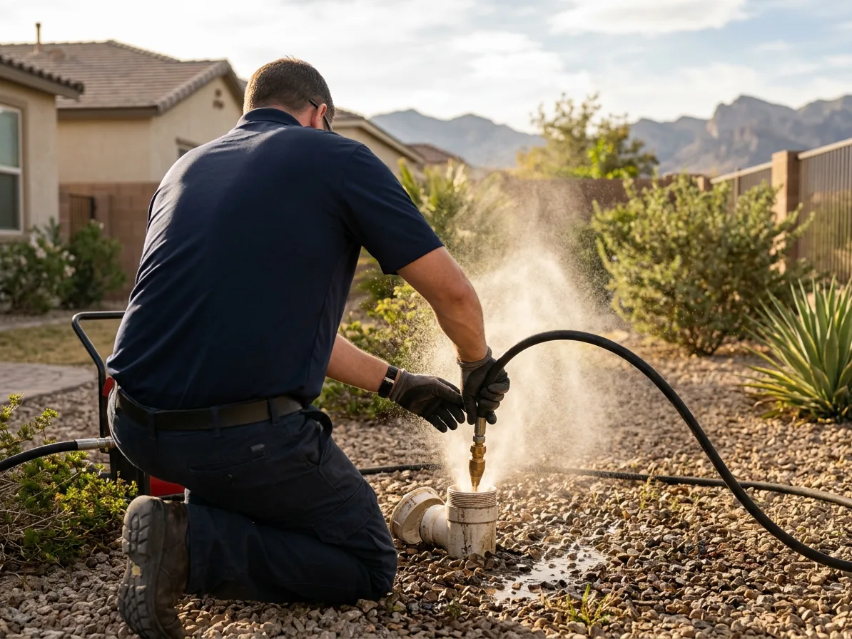 High-pressure line clearing — hydro jetting in Summerlin & The West Side, NV by Kingdom Plumbing