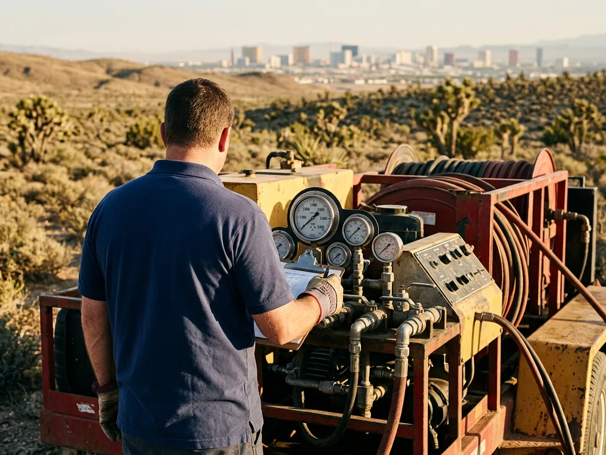 Pressure monitoring — hydro jetting in Summerlin & The West Side, NV by Kingdom Plumbing