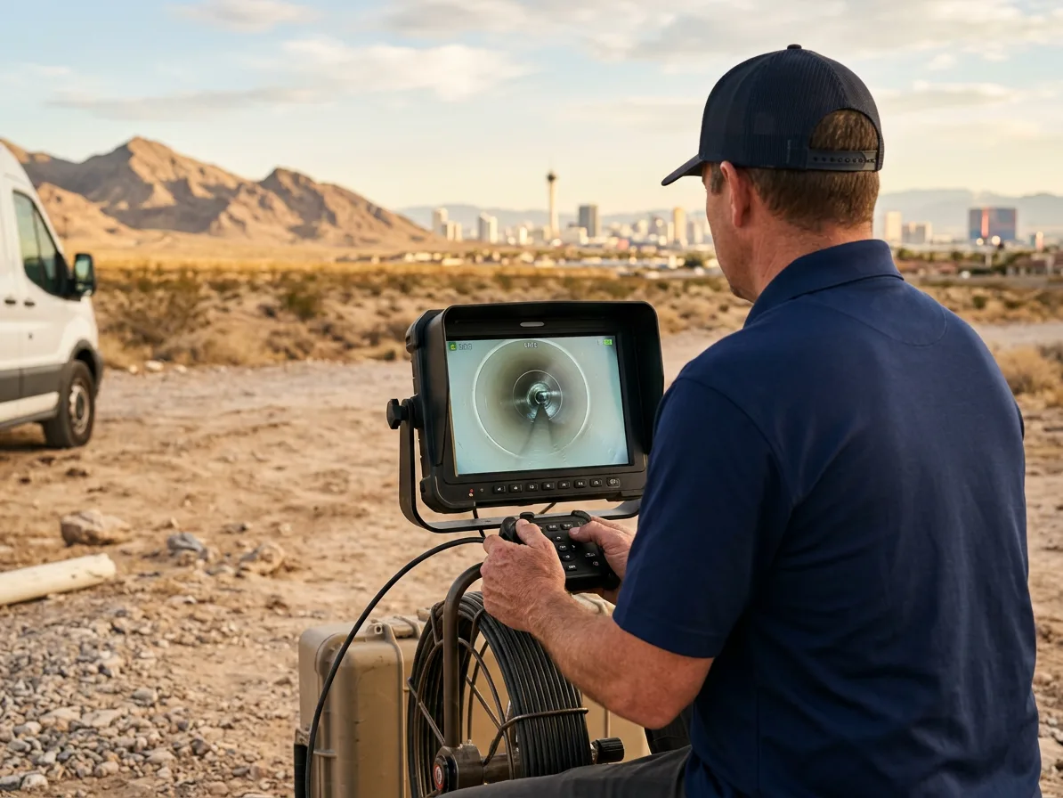 Before and after inspection — hydro jetting in Summerlin & The West Side, NV by Kingdom Plumbing