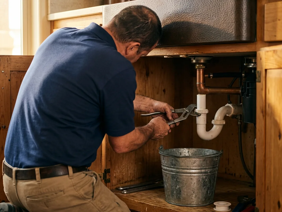 Under-sink and P-trap work — residential plumbing in Enterprise, NV by Kingdom Plumbing