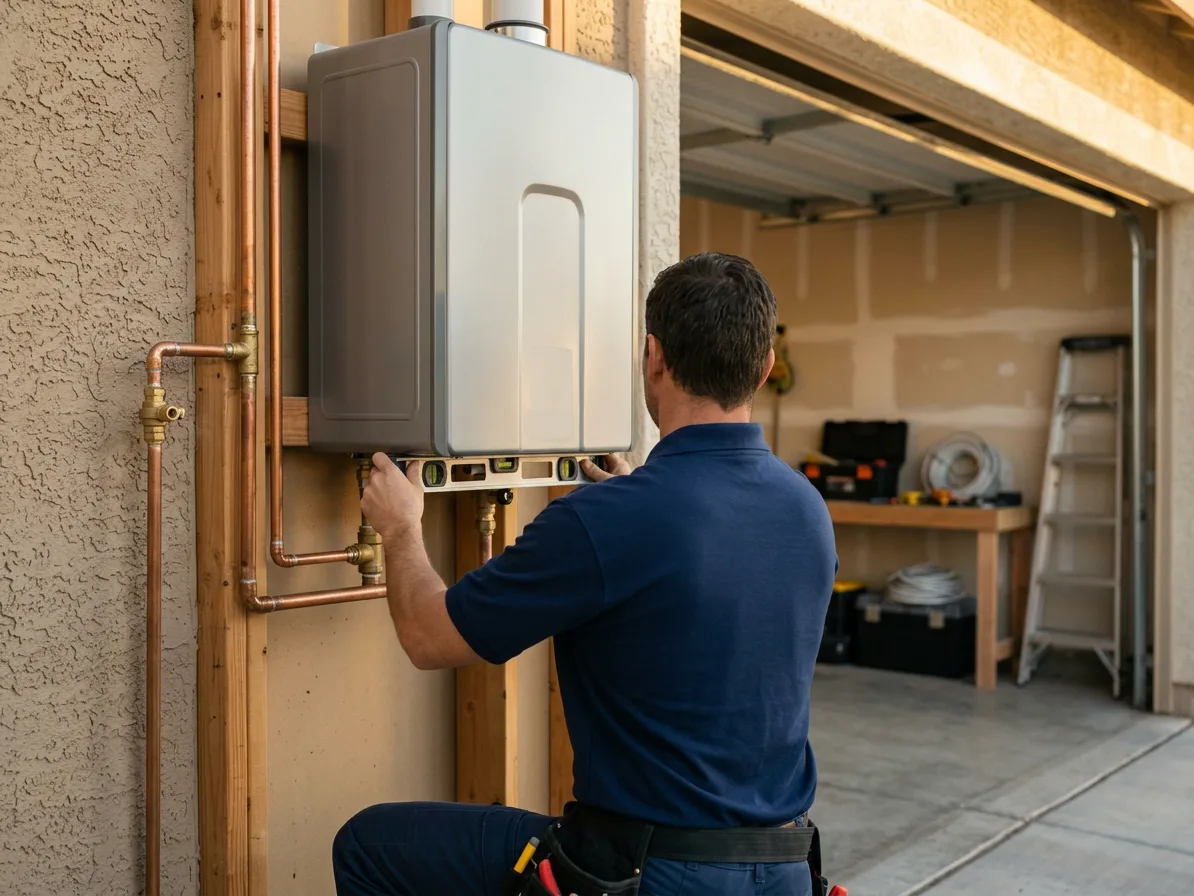 Tankless installation — tankless water heaters in the Las Vegas Valley by Kingdom Plumbing