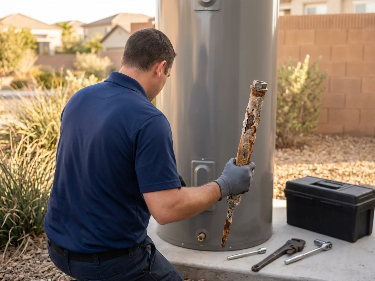 Anode rod service — water heater repair in North Las Vegas, NV by Kingdom Plumbing