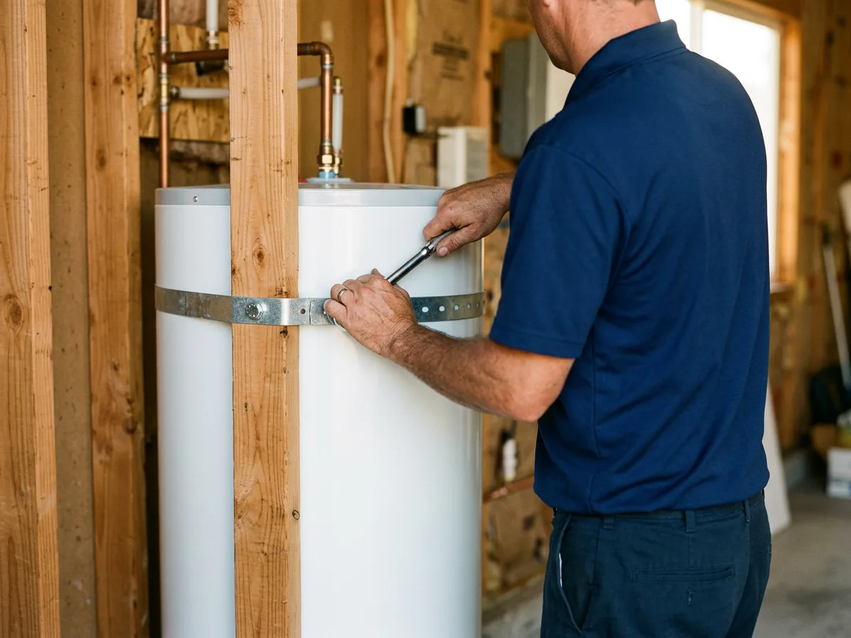 Seismic strapping and code — water heater repair in North Las Vegas, NV by Kingdom Plumbing