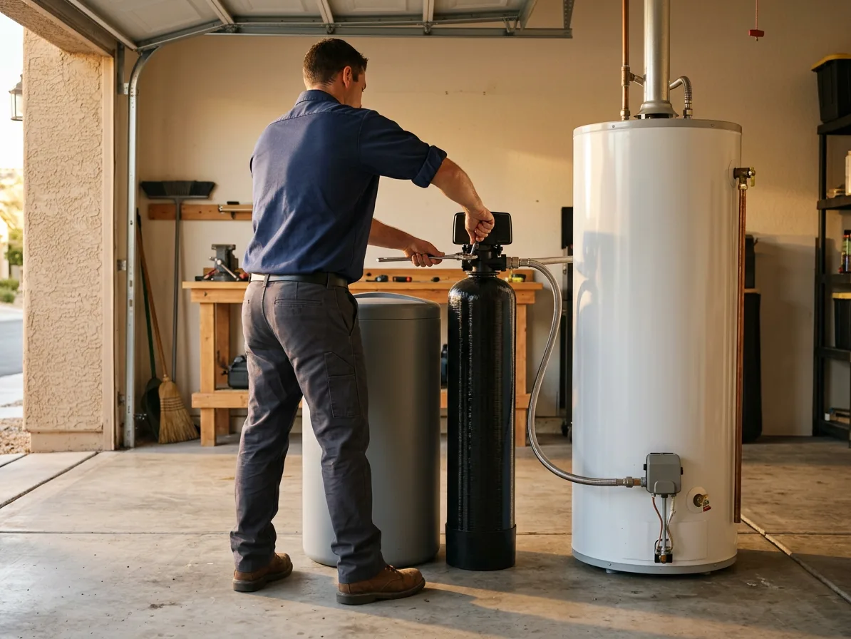 Water softener installation — water treatment & softeners in Paradise & The Strip, NV by Kingdom Plumbing