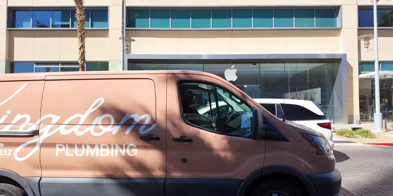 Kingdom Plumbing service van parked in Downtown Summerlin