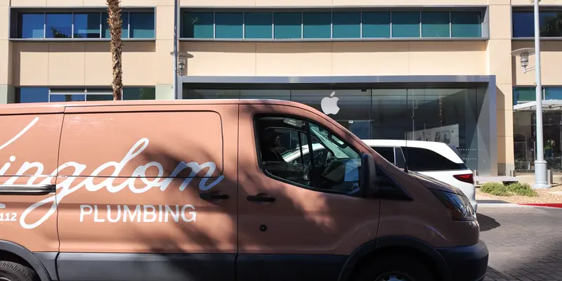 Kingdom Plumbing service van at Downtown Summerlin, Las Vegas