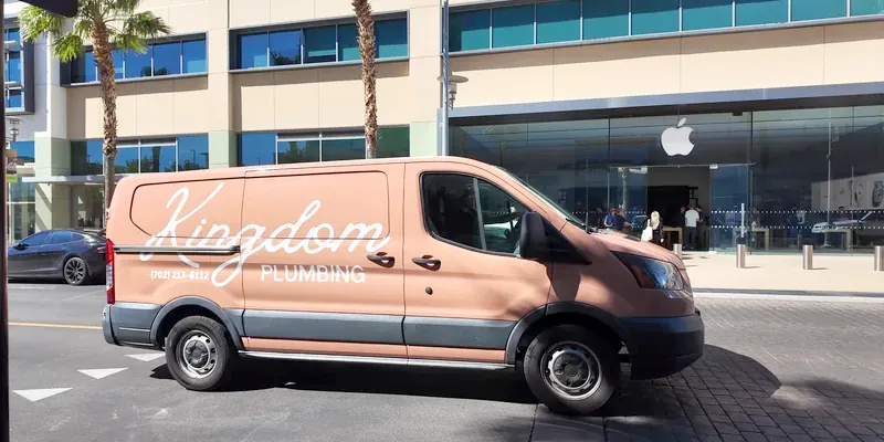 Kingdom Plumbing service van parked in Downtown Summerlin