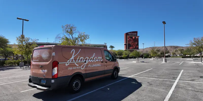 Kingdom Plumbing service van at Red Rock, Summerlin, Las Vegas