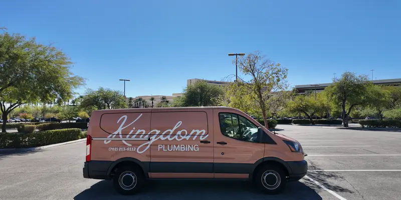 Kingdom Plumbing service van at Red Rock, Summerlin, Las Vegas