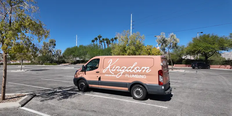 Kingdom Plumbing service van at Red Rock, Summerlin, Las Vegas