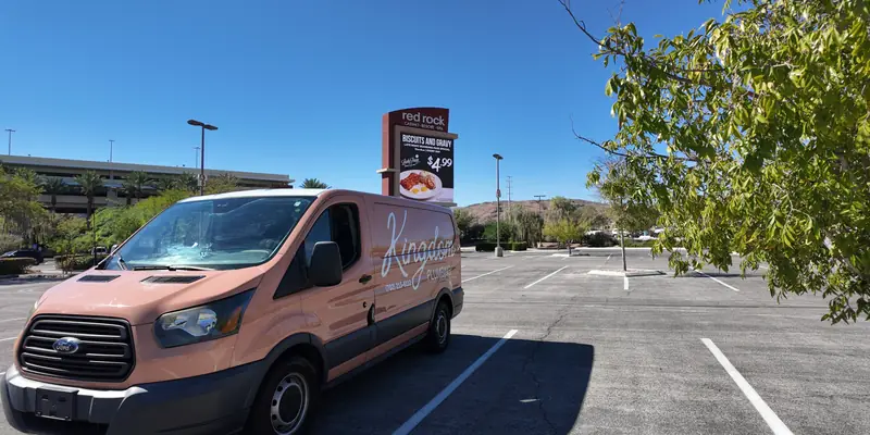 Kingdom Plumbing service van at Red Rock, Summerlin, Las Vegas