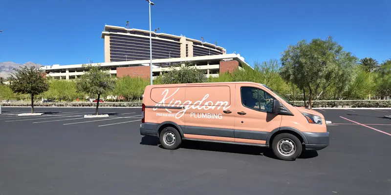 Kingdom Plumbing service van at Red Rock Resort, Summerlin, Las Vegas