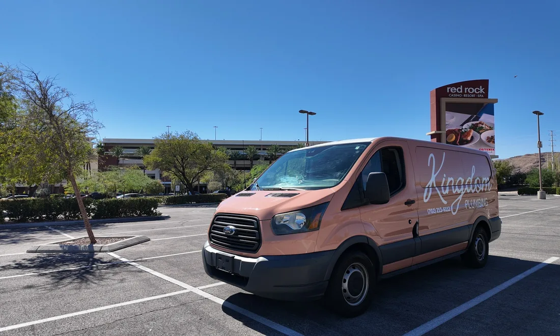 Kingdom Plumbing service van in Las Vegas